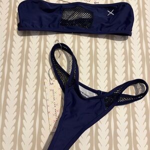 Boutine LA Sail Blue Mesh Bikini Set- NWT, Never Worn